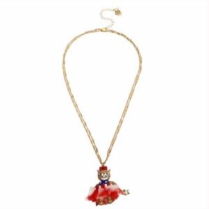 Betsey Johnson 4th of July Fireworks Kitty necklace